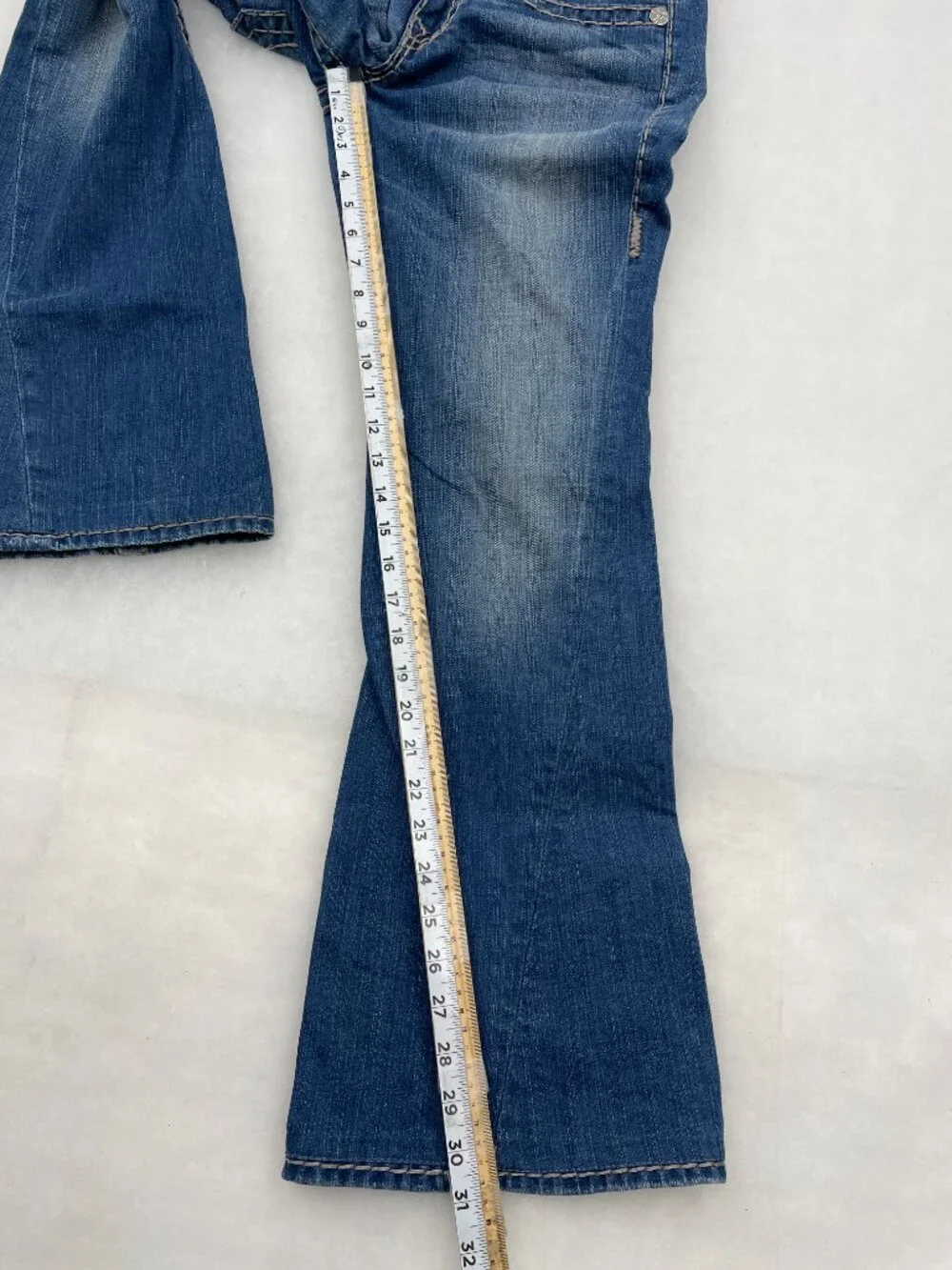 True Religion Joey Super T Flare Leg Jeans Made In USA Vintage Women's 29x31 - Picture 12 of 13